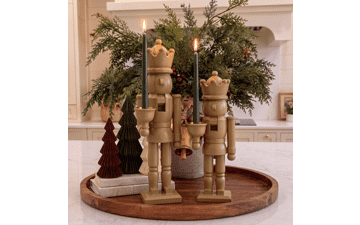 Lemonroad Christmas Nutcracker Candle Holders
