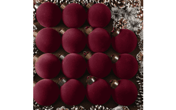 Liliful 15 Pcs Velvet Christmas Balls
