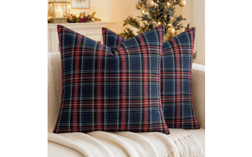 MIULEE Christmas Plaid Pillow Covers
