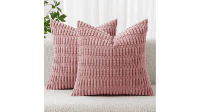 MIULEE Corduroy Throw Pillow Covers