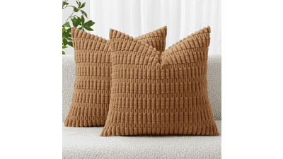 MIULEE Corduroy Throw Pillow Covers