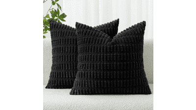 MIULEE Corduroy Throw Pillow Covers
