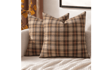 MIULEE Fall Plaid Pillow Covers