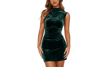 MIYIEONZ Women's Velvet Cocktail Dress