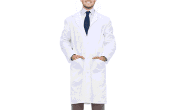 NY Threads White Lab Coat for Men
