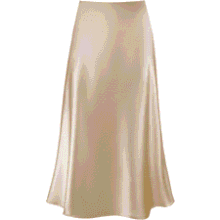 Outoshe Women's Satin Midi Skirt