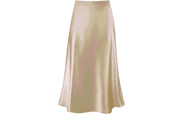 Outoshe Women's Satin Midi Skirt