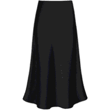 Outoshe Women's Satin Midi Skirt