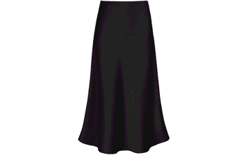 Outoshe Women's Satin Midi Skirt
