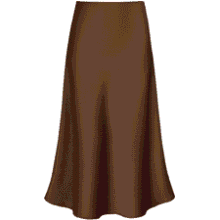 Outoshe Women's Satin Midi Skirt