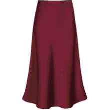 Outoshe Women's Satin Midi Skirt
