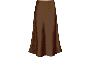 Outoshe Women's Satin Midi Skirt