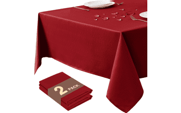 Red Rectangular Tablecloth 6ft 2-Pack