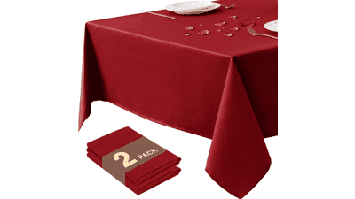Red Rectangular Tablecloth 6ft 2-Pack