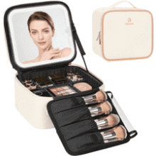 Relavel Travel Makeup Bag with LED Mirror