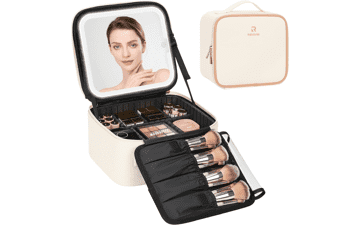 Relavel Travel Makeup Bag with LED Mirror