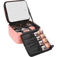 Relavel Travel Makeup Bag with LED Mirror