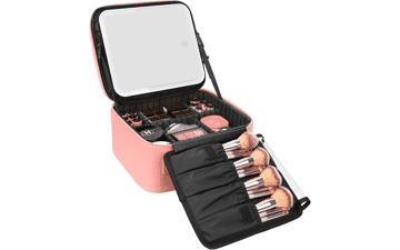 Relavel Travel Makeup Bag with LED Mirror