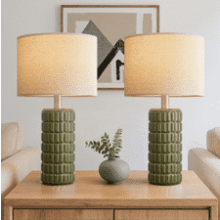 Seealle 23" Modern Ceramic Table Lamps