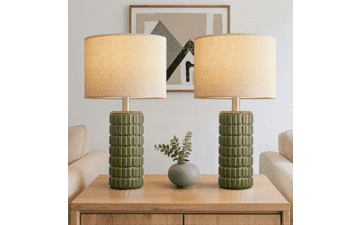 Seealle 23" Modern Ceramic Table Lamps