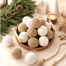 Simgoing 16 Pcs Boho Christmas Ball Ornaments