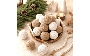 Simgoing 16 Pcs Boho Christmas Ball Ornaments