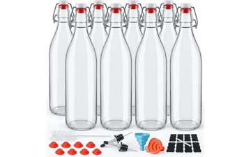 Swing Top Glass Bottles 1L 8-Pack