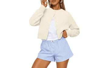 Trendy Queen Cropped Cardigan Sweater