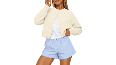 Trendy Queen Cropped Cardigan Sweater