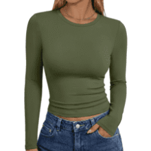 Trendy Queen Womens Long Sleeve Y2K T Shirts