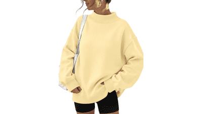 Trendy Queen Women's Mock Neck Sweatshirt
