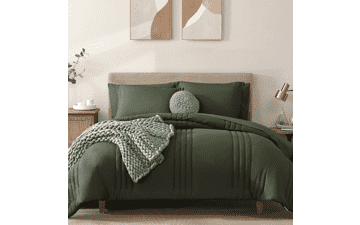 Twin XL Comforter Set 5 Pieces Green