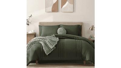 Twin XL Comforter Set 5 Pieces Green