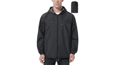 UIQUR Mens Waterproof Rain Jacket