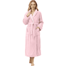 Ultra Soft Plush Fleece Bathrobe for Women