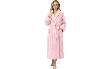 Ultra Soft Plush Fleece Bathrobe for Women