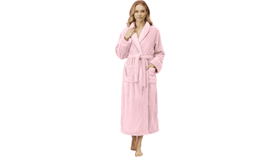 Ultra Soft Plush Fleece Bathrobe for Women