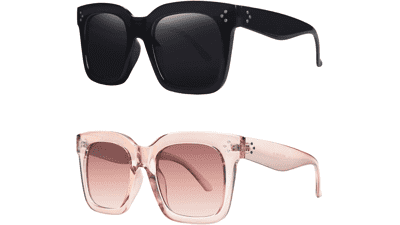 Vintage Oversized Square Sunglasses for Women