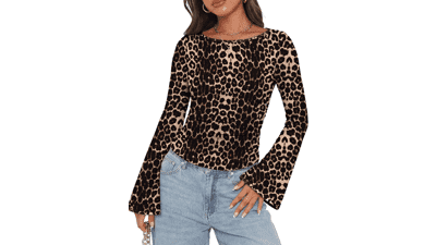 WIHOLL Bell Sleeve Top for Women