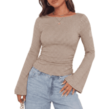 WIHOLL Bell Sleeve Tops for Women