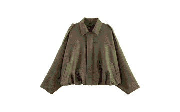 Womens Faux Suede Bomber Jacket