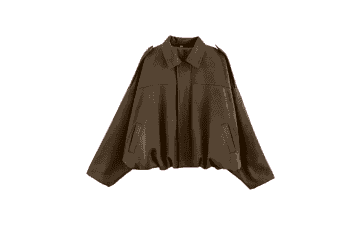 Womens Faux Suede Bomber Jacket