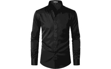 ZEROYAA Men's Slim Fit Dress Shirt