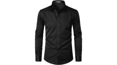 ZEROYAA Men's Slim Fit Dress Shirt