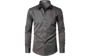 ZEROYAA Men's Slim Fit Dress Shirt