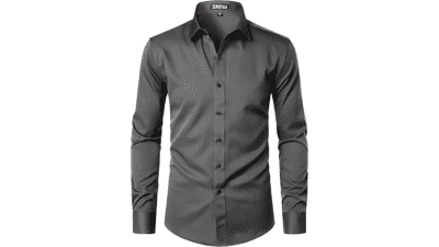 ZEROYAA Men's Slim Fit Dress Shirt