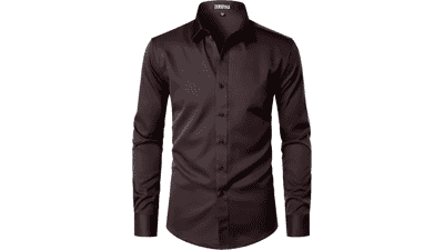 ZEROYAA Men's Slim Fit Dress Shirt